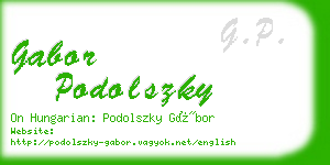 gabor podolszky business card